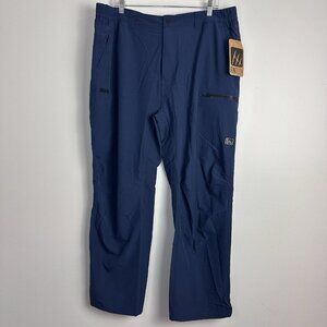 NEW FINTECH 'Woven Utility Pant Mens Performance Fishing‎ Blue Stretch  XXL